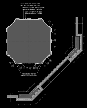 Pavillon Sockelplan